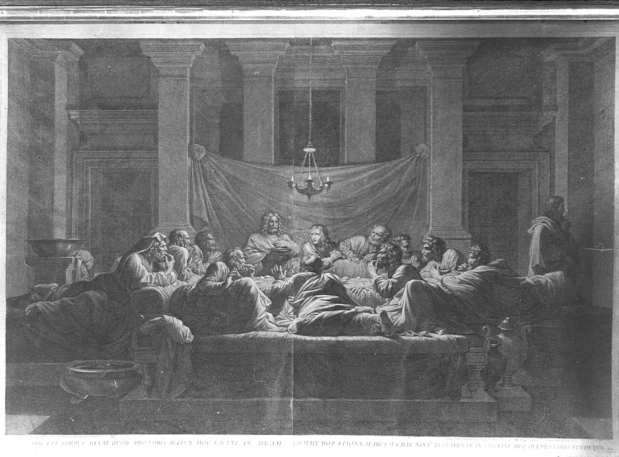 ultima cena (stampa, elemento d'insieme) di Pesne Jean, Poussin Nicolas (sec. XVII)