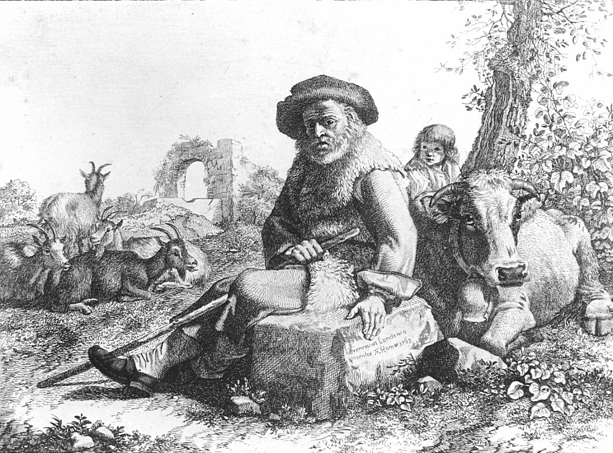 scena pastorale (stampa) di Londonio Francesco (sec. XVIII)