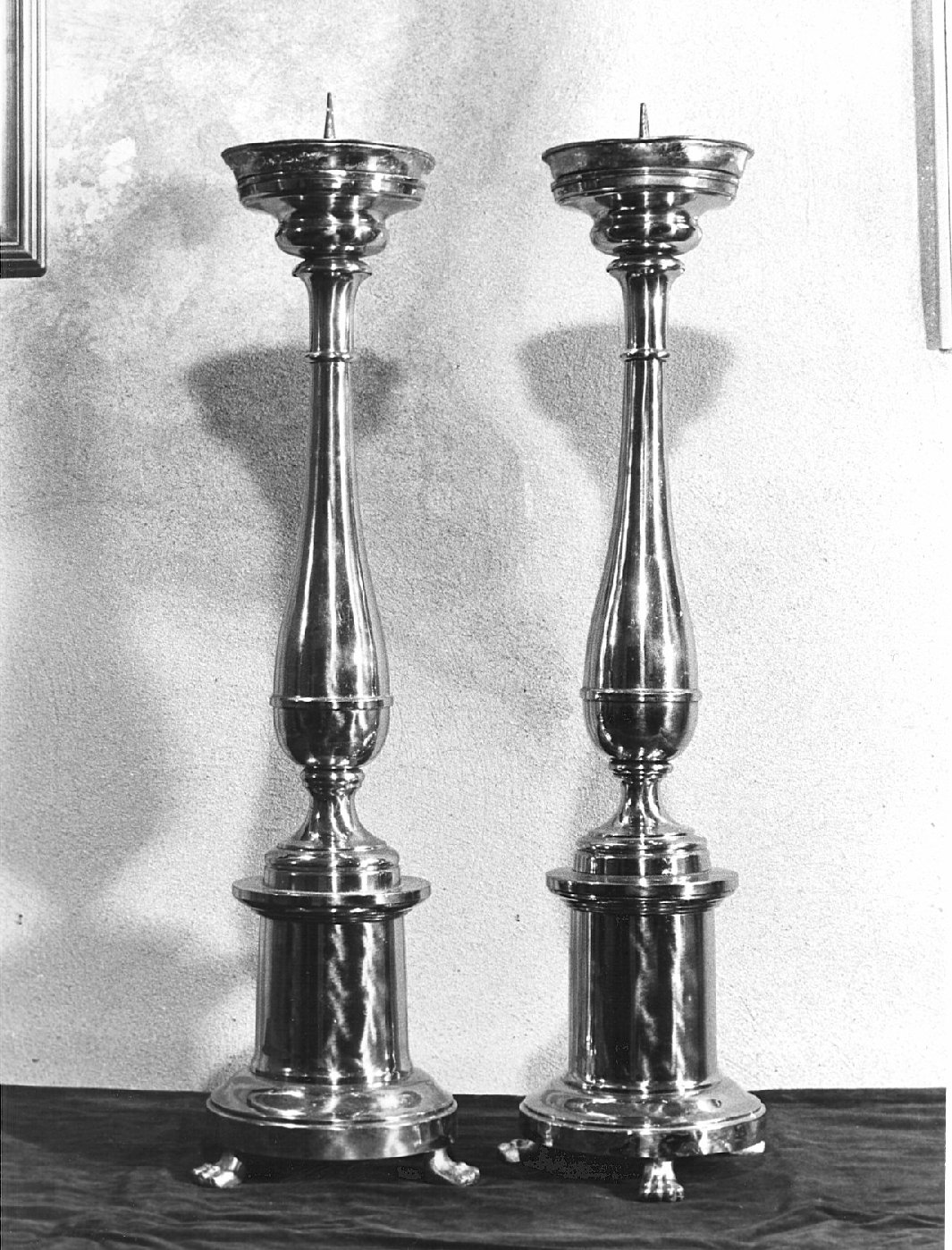 candeliere, serie - bottega lombarda (metà sec. XVII)