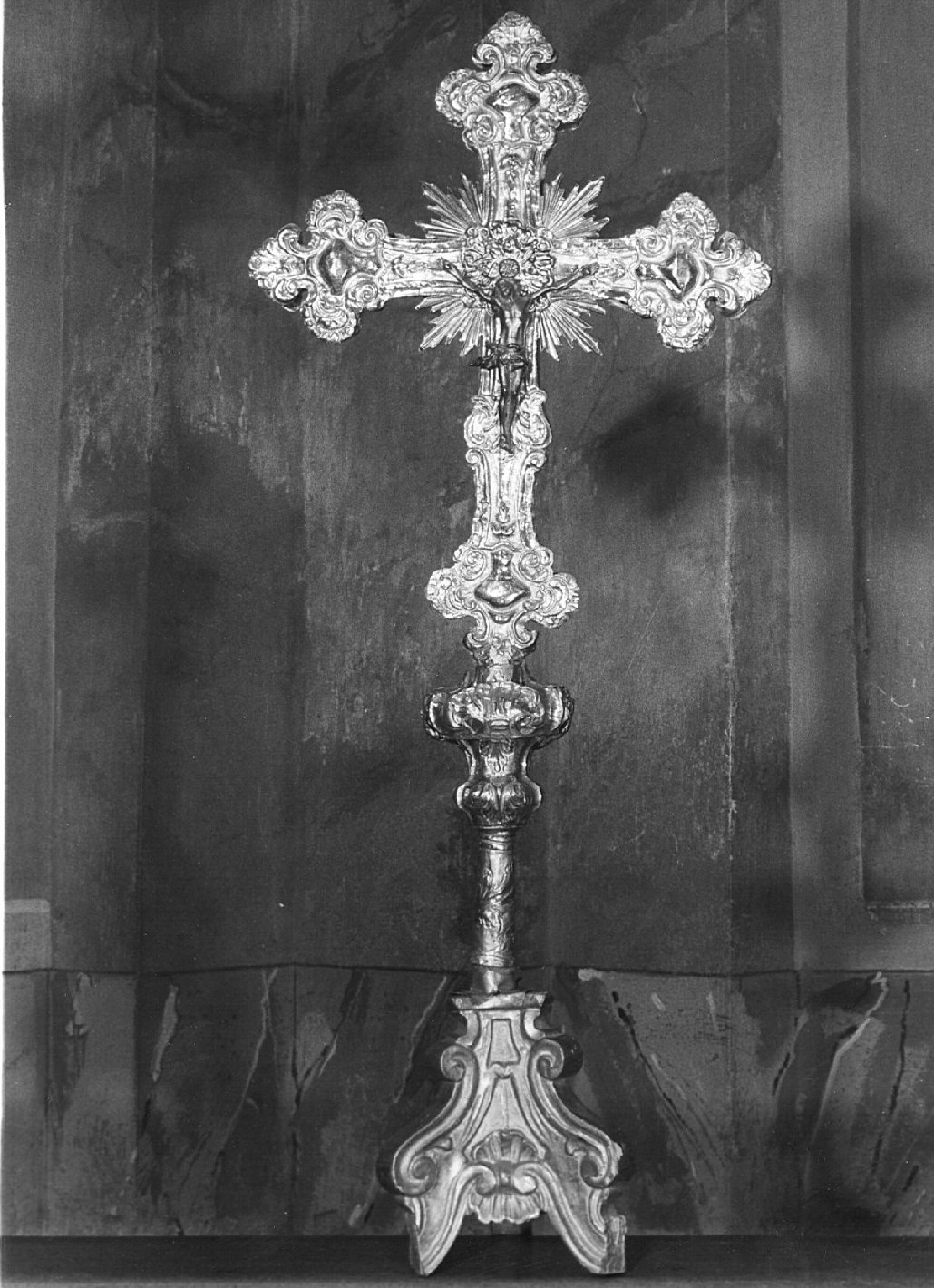 croce processionale, opera isolata - bottega lombarda (metà sec. XIX)