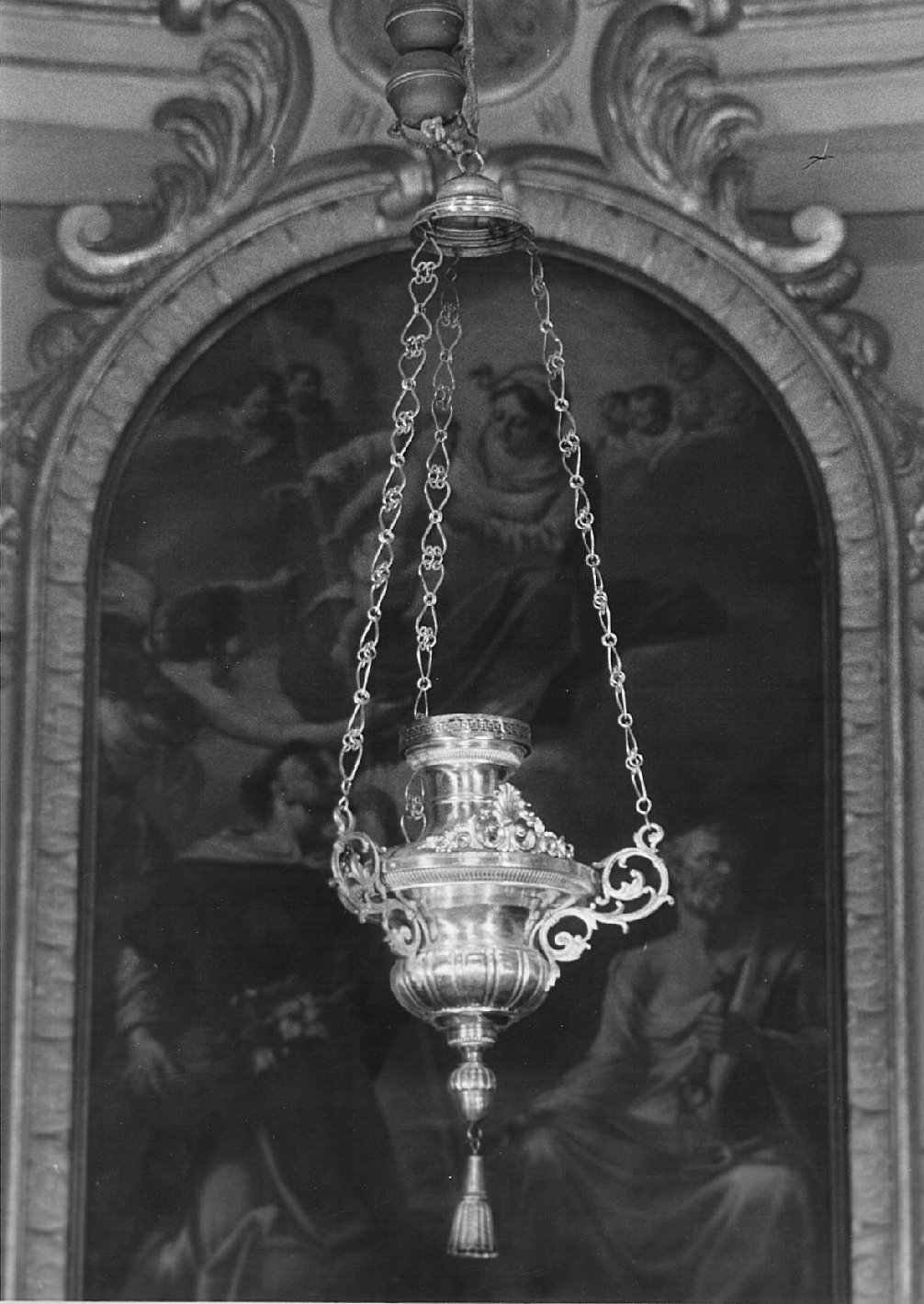 lampada pensile, opera isolata - bottega lombarda (sec. XIX)