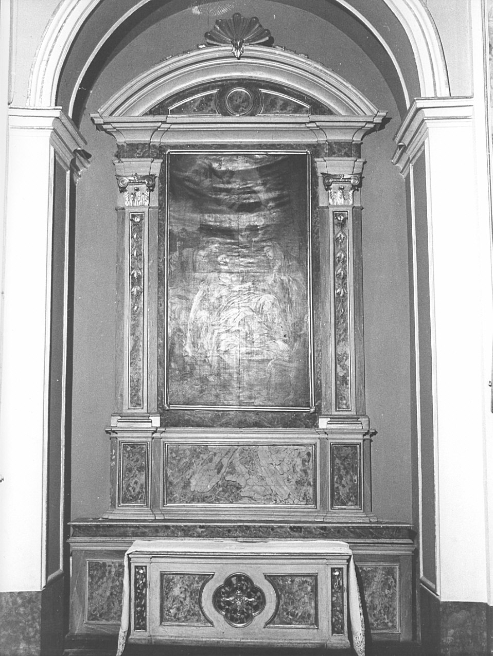 altare, complesso decorativo - bottega lombarda (fine/inizio secc. XVIII/ XIX)