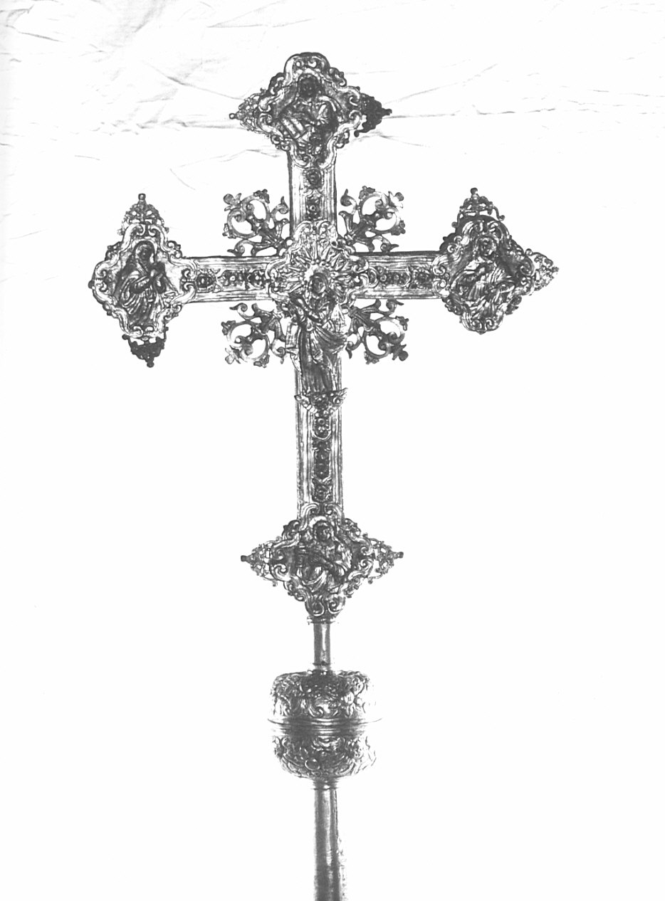 croce processionale, opera isolata - bottega bergamasca (prima metà sec. XVII)