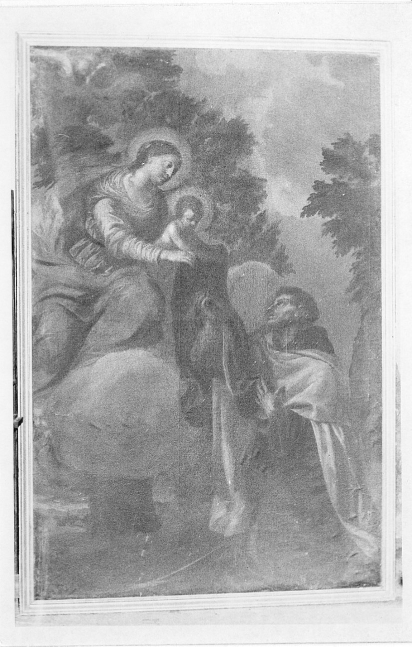 Madonna con Bambino e San Domenico (dipinto, opera isolata) - ambito veneto (sec. XVII)