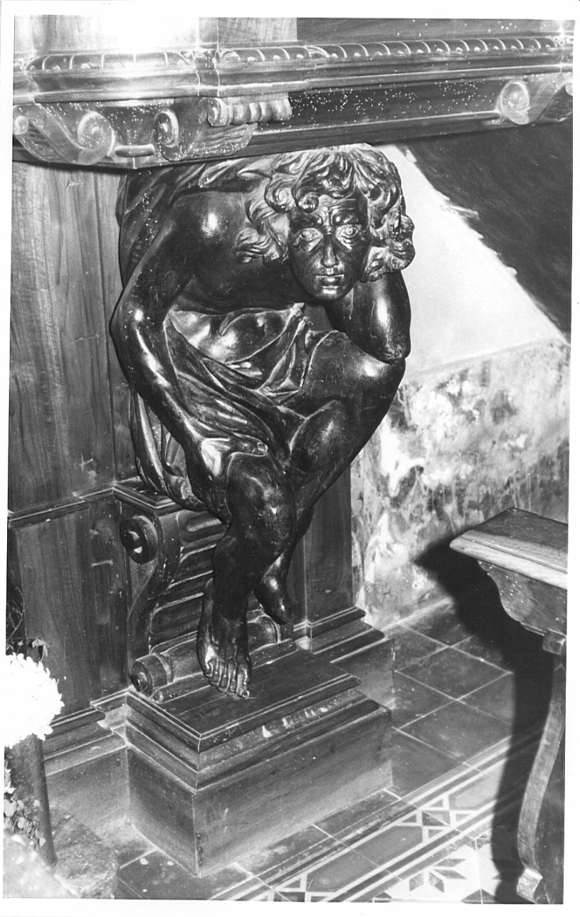 telamone (statua, opera isolata) - bottega bergamasca (fine/inizio secc. XVII/ XVIII)