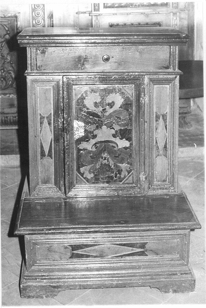 inginocchiatoio, opera isolata - bottega bergamasca (fine sec. XVII)