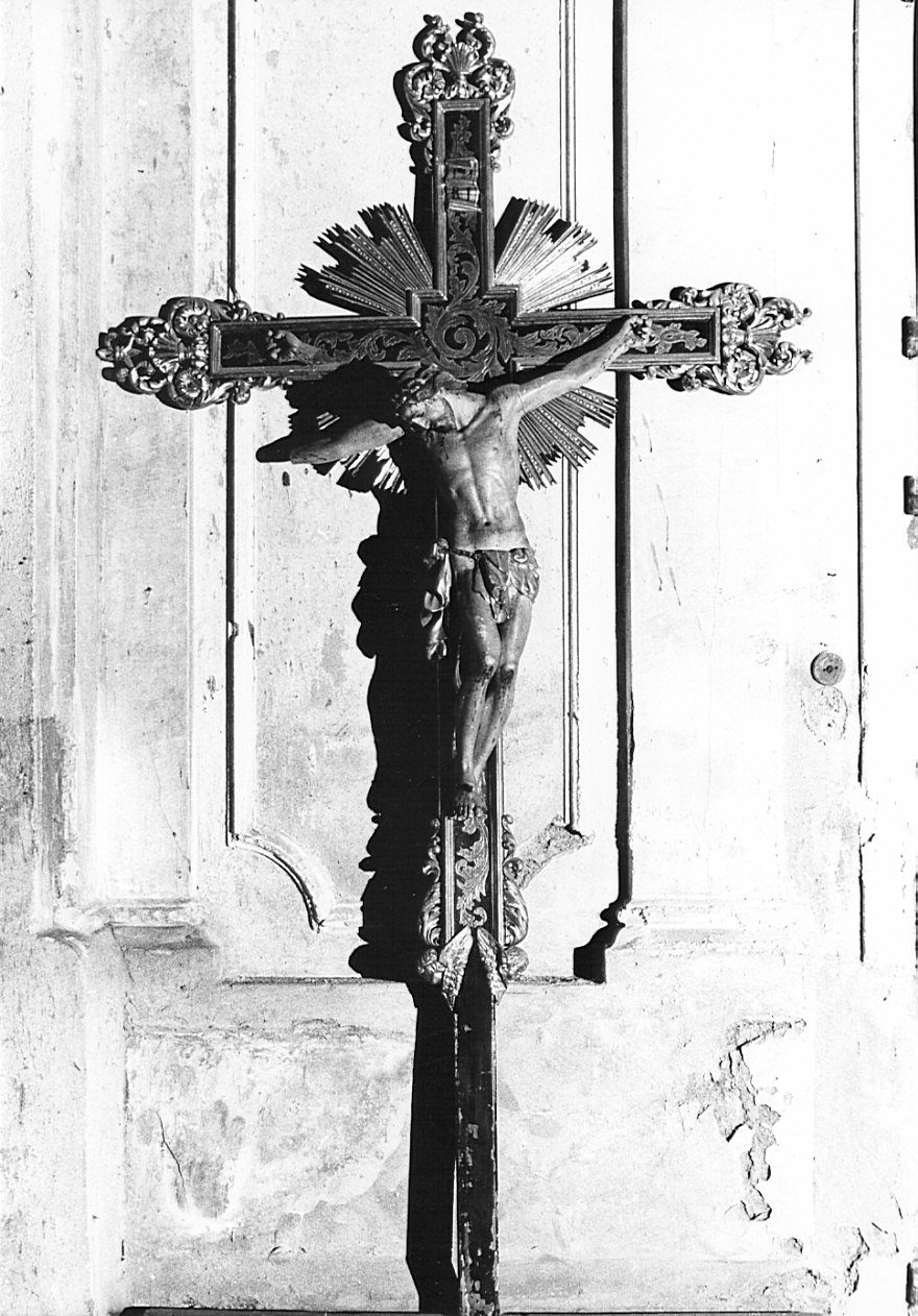 croce processionale, opera isolata - bottega lombarda (fine, fine sec. XVII, sec. XIX)