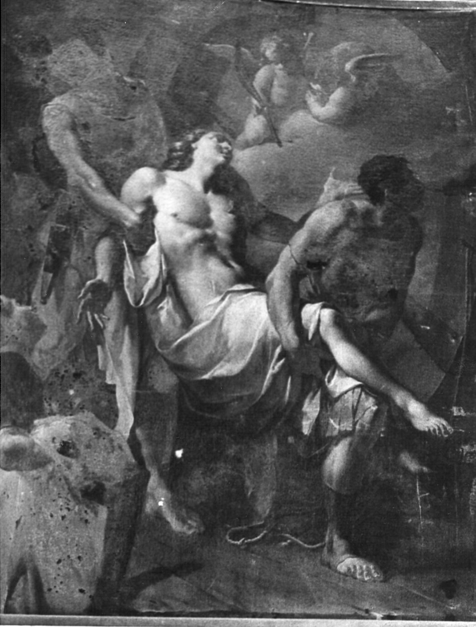 morte di San Giorgio (dipinto, opera isolata) di Polazzo Francesco (sec. XVIII)