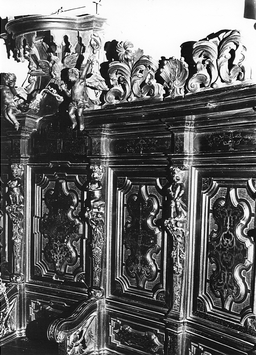 stalli del coro, insieme - bottega bergamasca (fine/inizio secc. XVII/ XVIII)