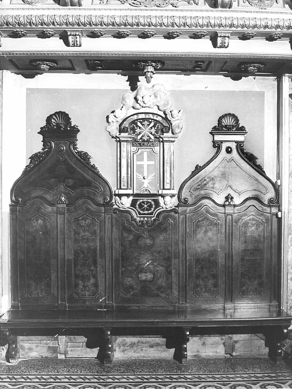 sedile per concelebrazione, coppia - bottega lombarda (fine/inizio secc. XVIII/ XIX)