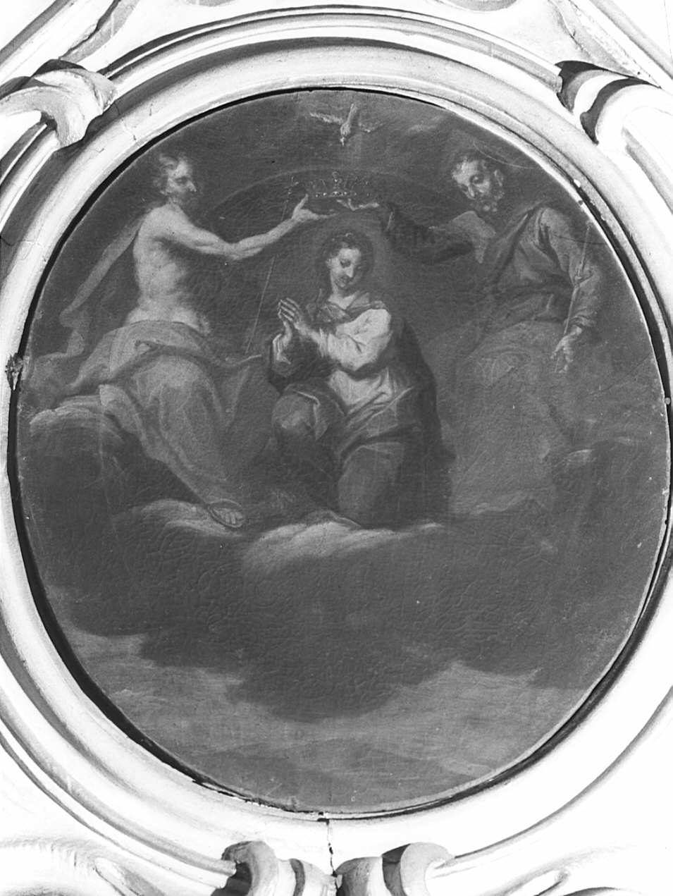 incoronazione di Maria Vergine (dipinto, elemento d'insieme) - ambito lombardo (sec. XVIII)