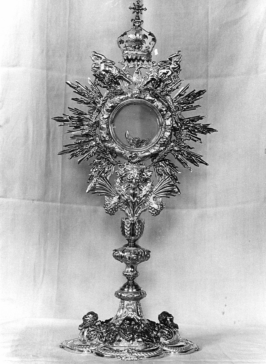 ostensorio - a raggiera, opera isolata - bottega lombarda (sec. XVIII)