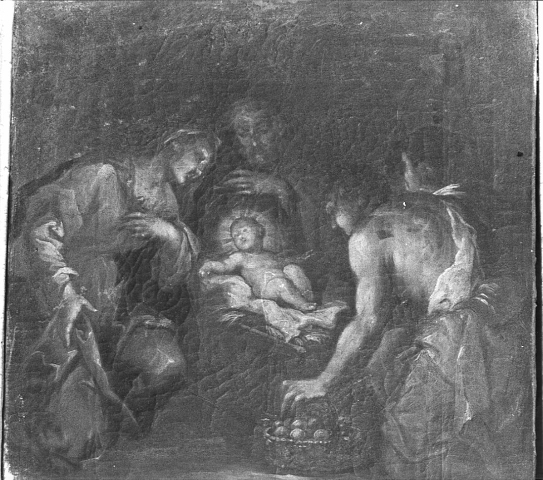 adorazione dei pastori (dipinto, elemento d'insieme) - ambito bergamasco (sec. XVIII)