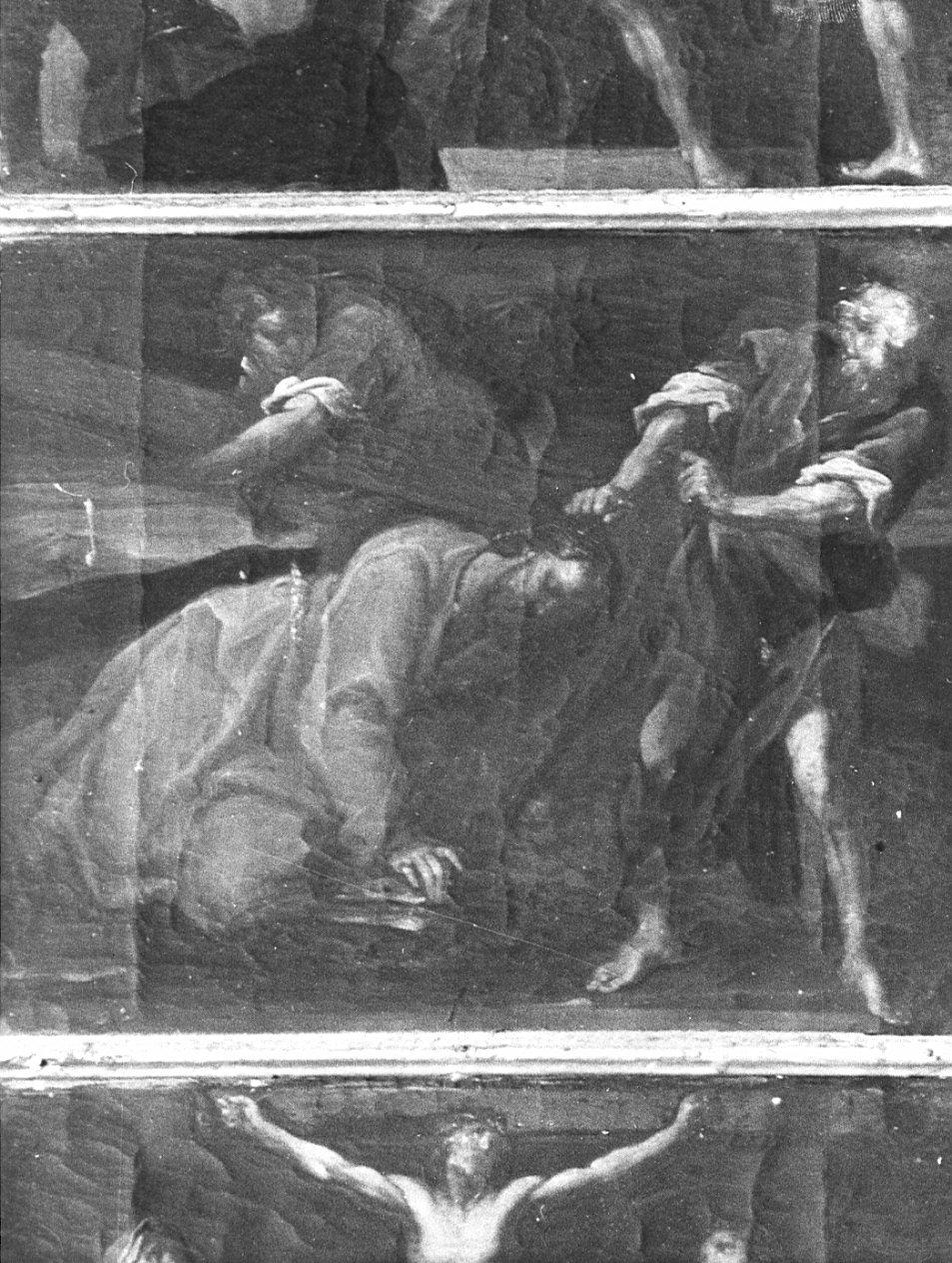 salita di Cristo al monte Calvario (dipinto, elemento d'insieme) - ambito bergamasco (sec. XVIII)