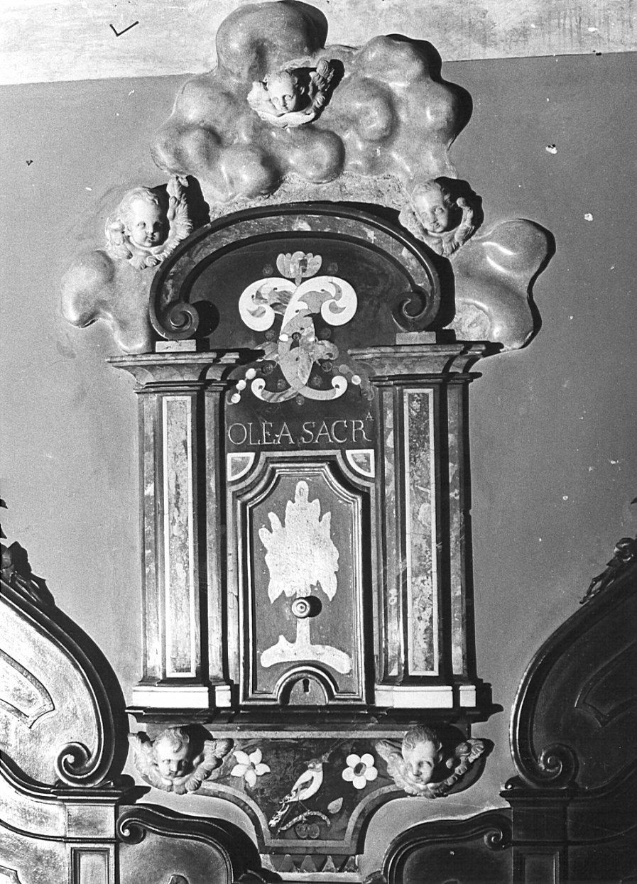 armadietto per oli santi, opera isolata - bottega lombarda (sec. XVIII)