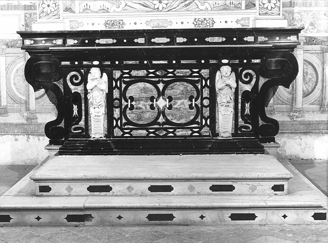 altare maggiore, complesso decorativo - bottega lombarda (sec. XVII)