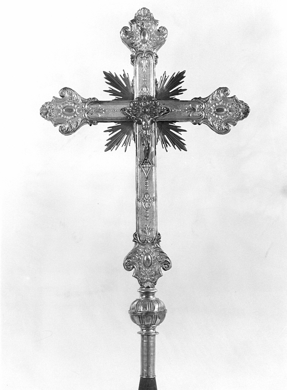 croce processionale, opera isolata - bottega lombarda (fine/inizio secc. XVIII/ XIX)