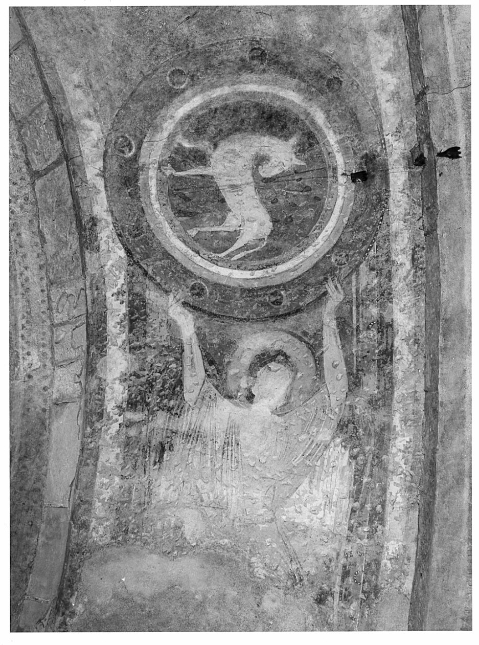 angelo con agnello (dipinto, opera isolata) - ambito bergamasco (fine sec. XV)