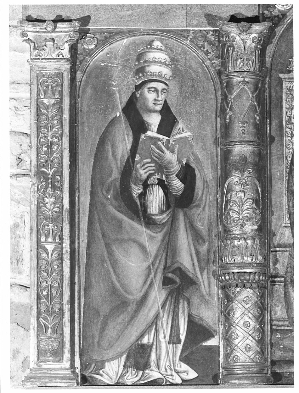 San Gregorio Magno (?) (dipinto, elemento d'insieme) di Gavazzi Giovanni (attribuito) (inizio sec. XVI)