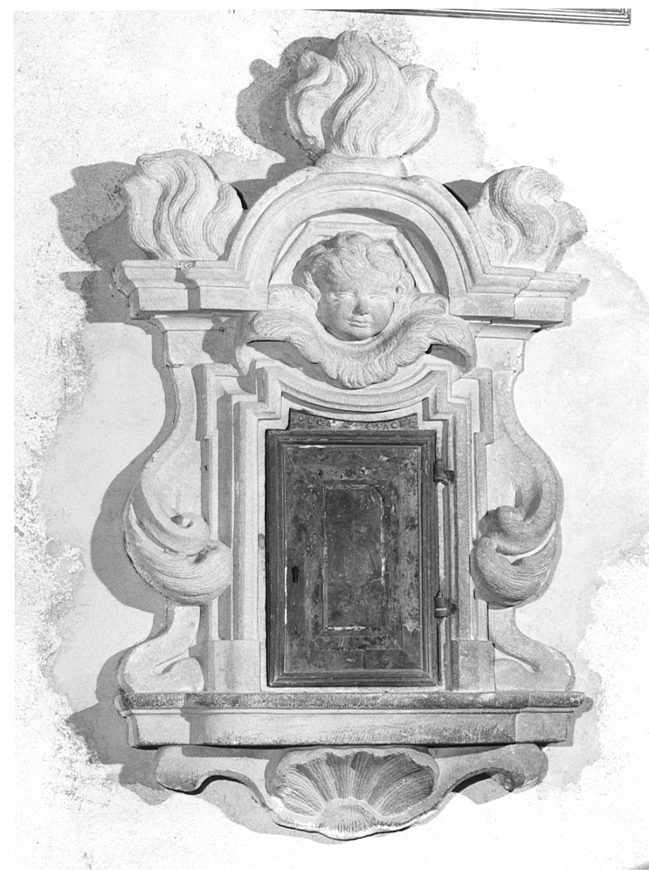 armadietto per oli santi, opera isolata - bottega lombarda (sec. XVII)