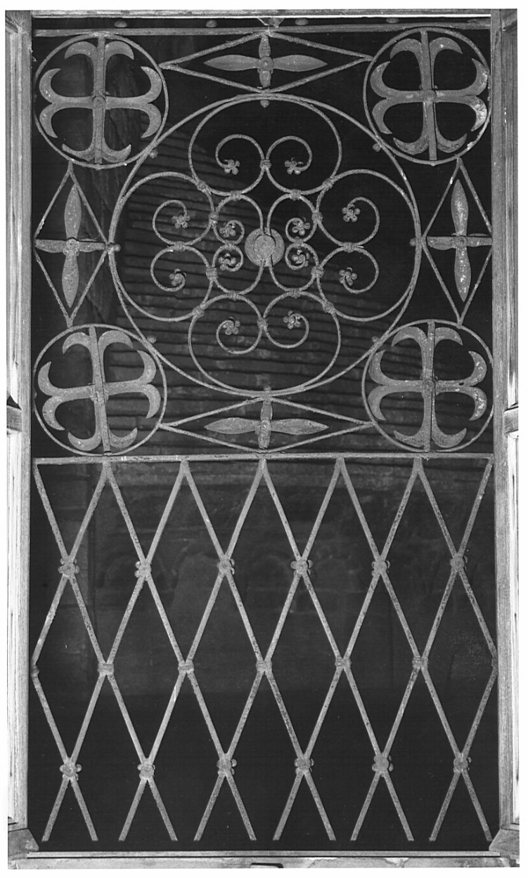 inferriata di finestra, serie - bottega lombarda (sec. XVIII)