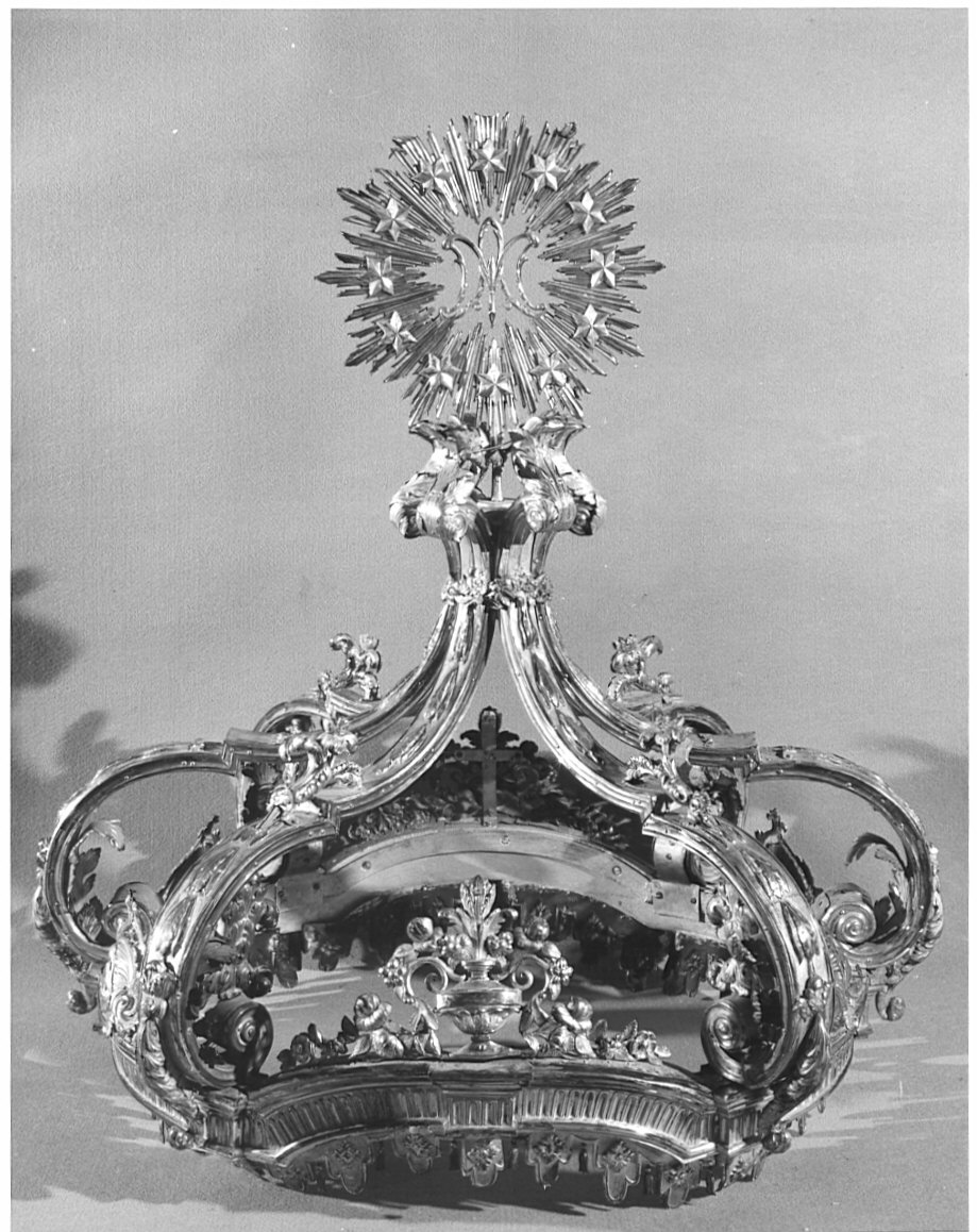 corona pensile, opera isolata - bottega lombarda (fine sec. XVIII)