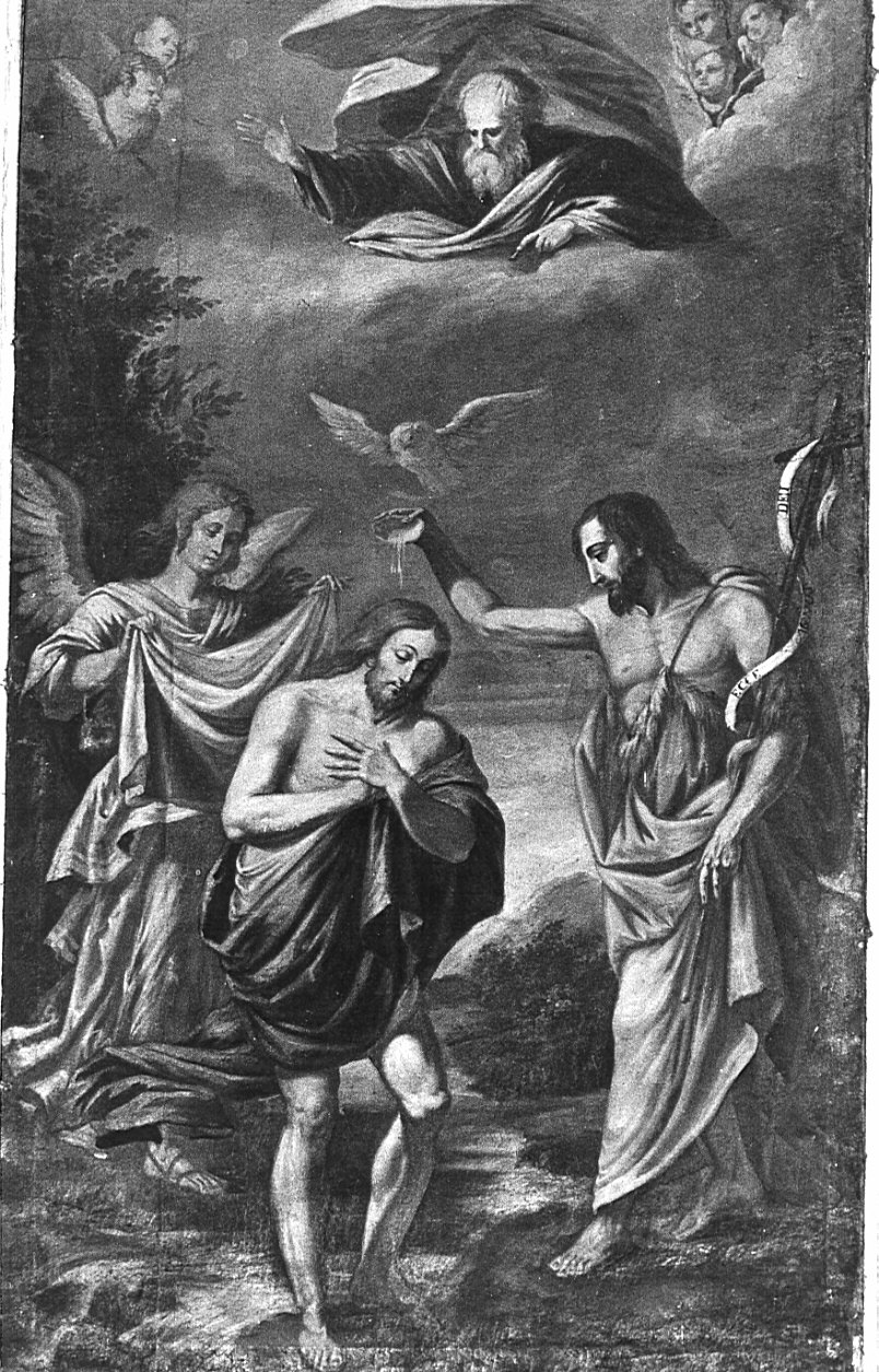 battesimo di Cristo (dipinto, opera isolata) - ambito lombardo (sec. XVIII)