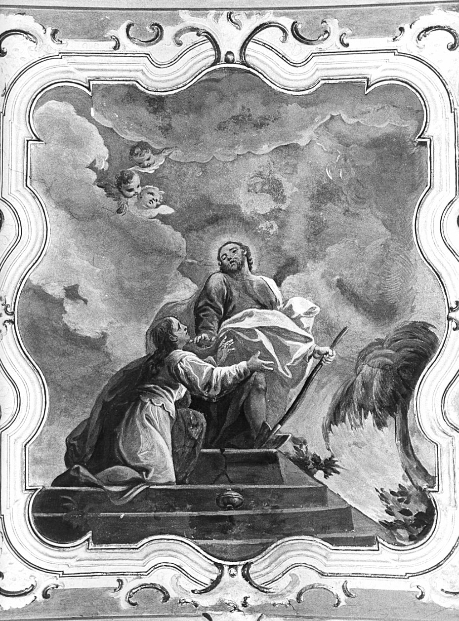 apparizione di Cristo a Santa Maria Maddalena (dipinto, opera isolata) di Savanni Francesco (attribuito) (seconda metà sec. XVIII)