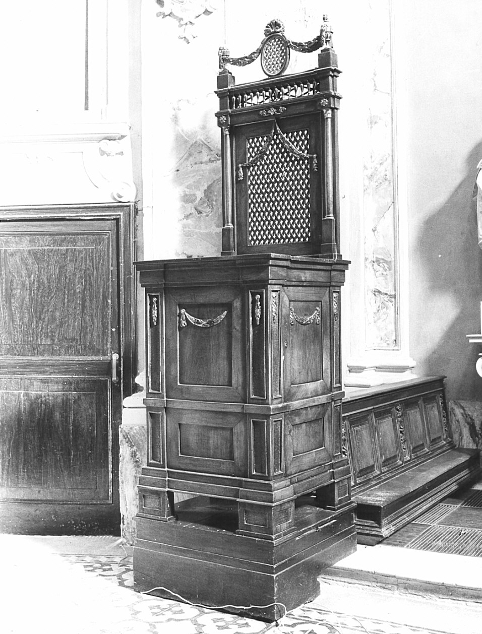 cattedra, opera isolata - bottega bergamasca (inizio sec. XIX)