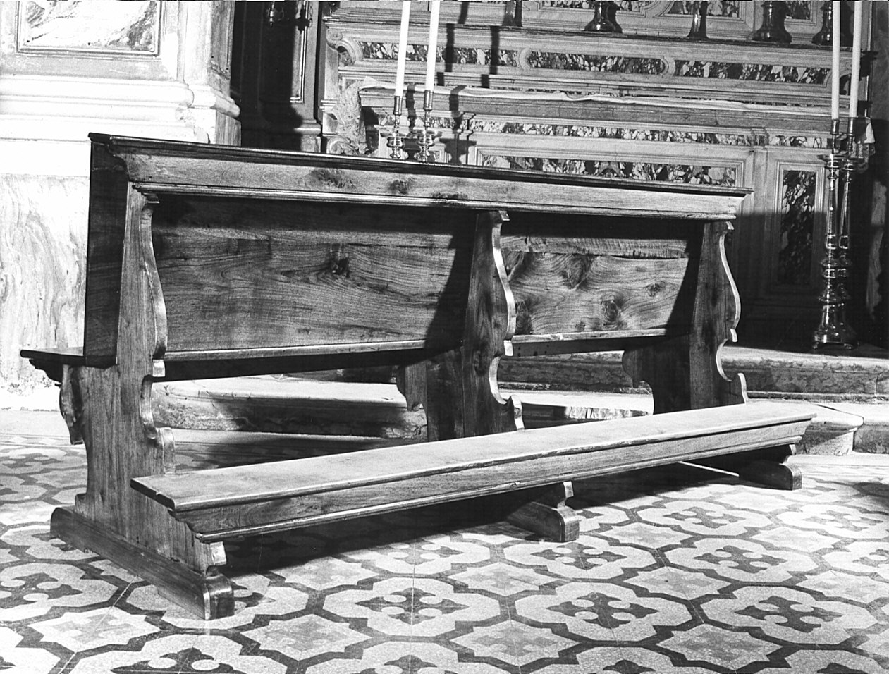 banco da chiesa, serie - bottega bergamasca (sec. XVIII)