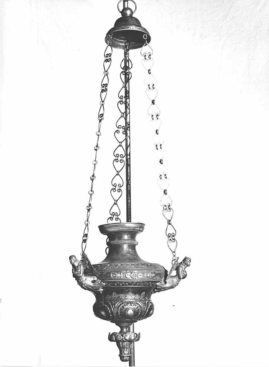 lampada pensile, serie - bottega lombarda (seconda metà sec. XIX)