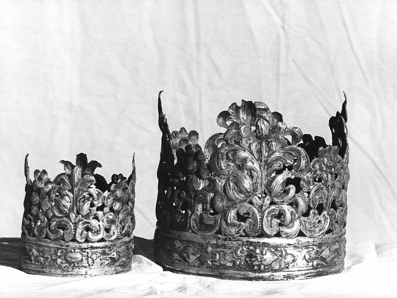 corona da statua, serie - bottega bergamasca (prima metà sec. XVII)