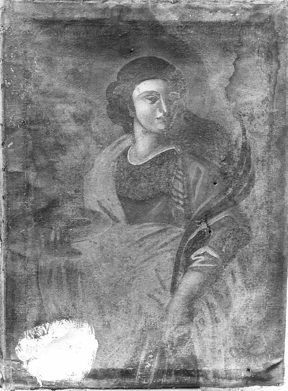 Santa Lucia (dipinto, opera isolata) - ambito lombardo (sec. XVII)