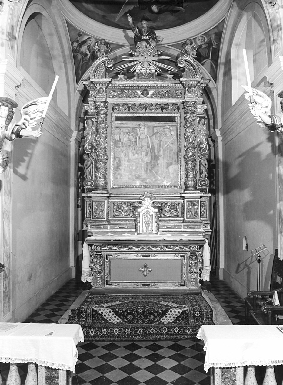altare maggiore, complesso decorativo di Bianchi Gaspare (attribuito) (sec. XVII)