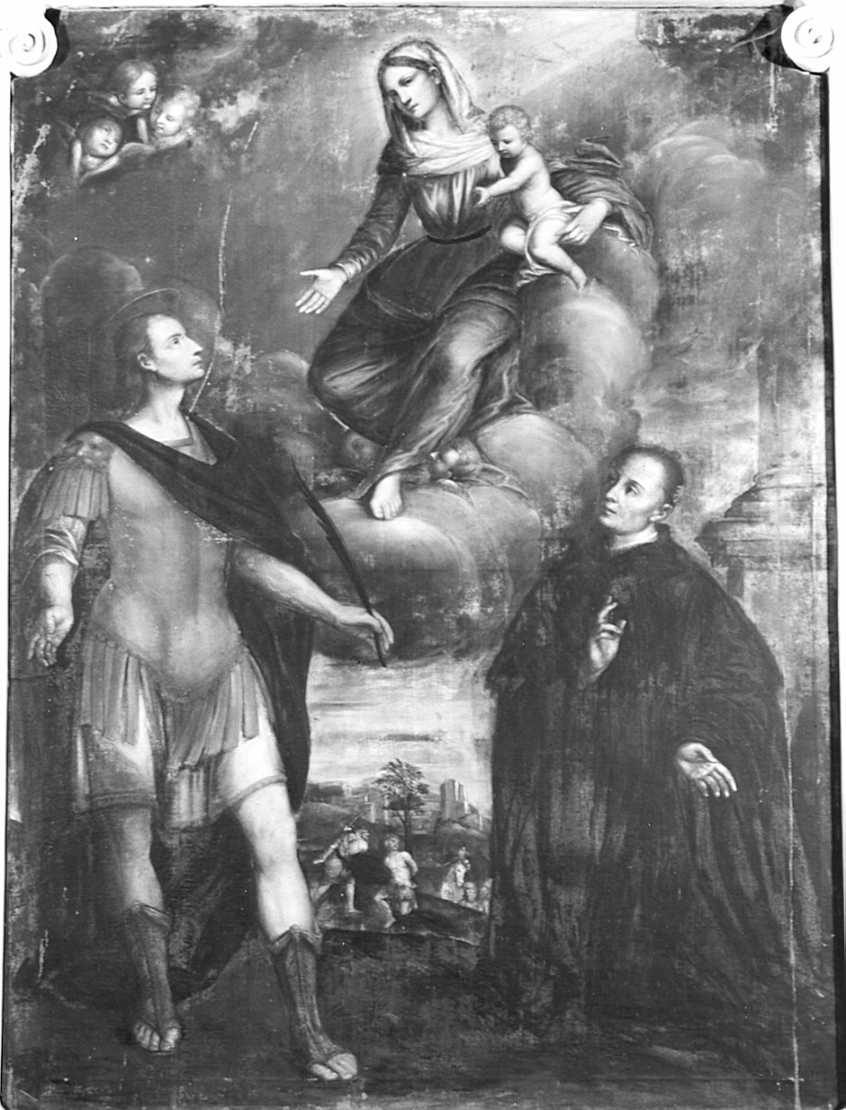 Madonna con Bambino e Santi (pala d'altare, opera isolata) - ambito bresciano (metà sec. XVII)