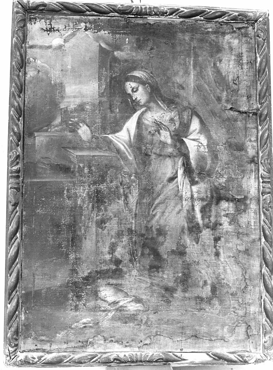 Madonna annunciata (dipinto, opera isolata) - ambito bresciano (sec. XVII)