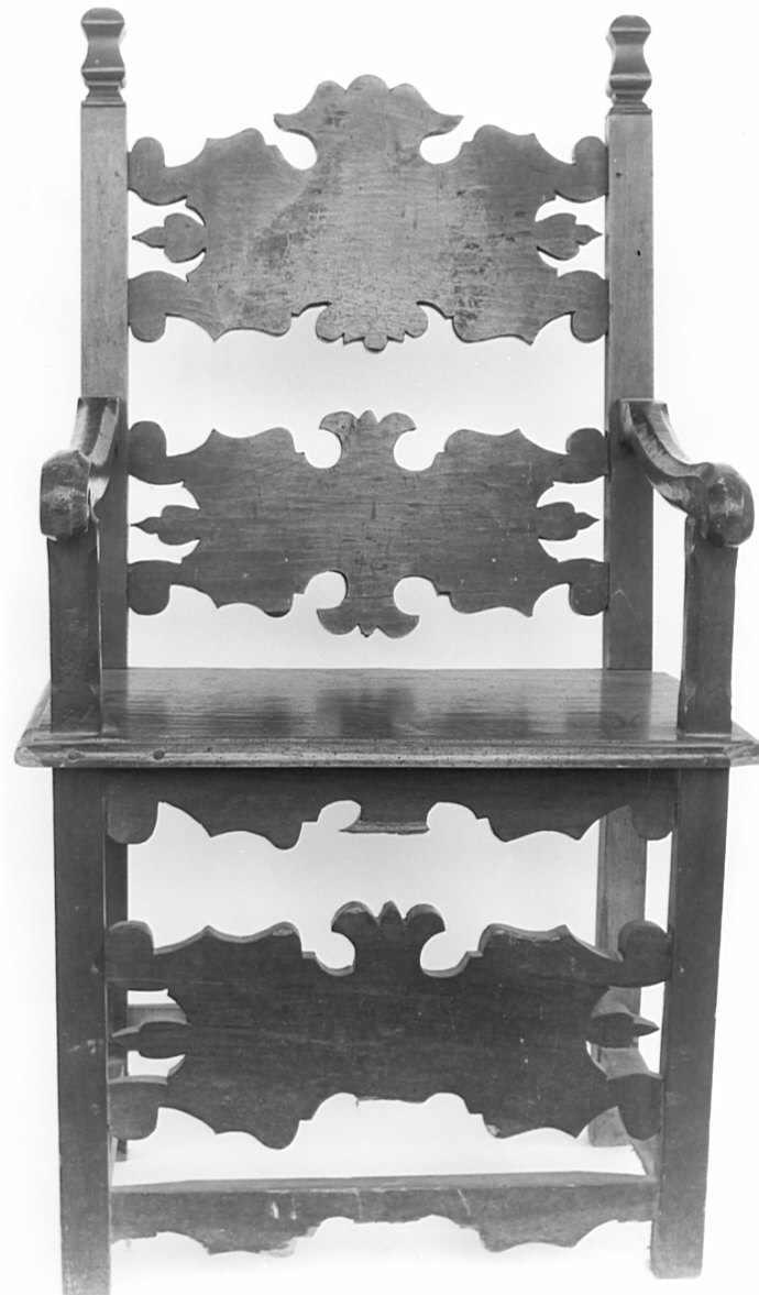 poltrona, opera isolata - bottega bergamasca (sec. XVII)