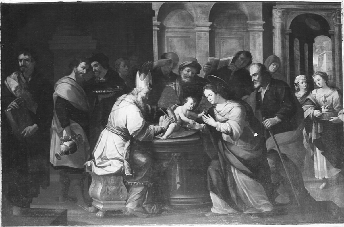 circoncisione di Gesù Bambino (dipinto, opera isolata) - ambito lombardo (sec. XVII)