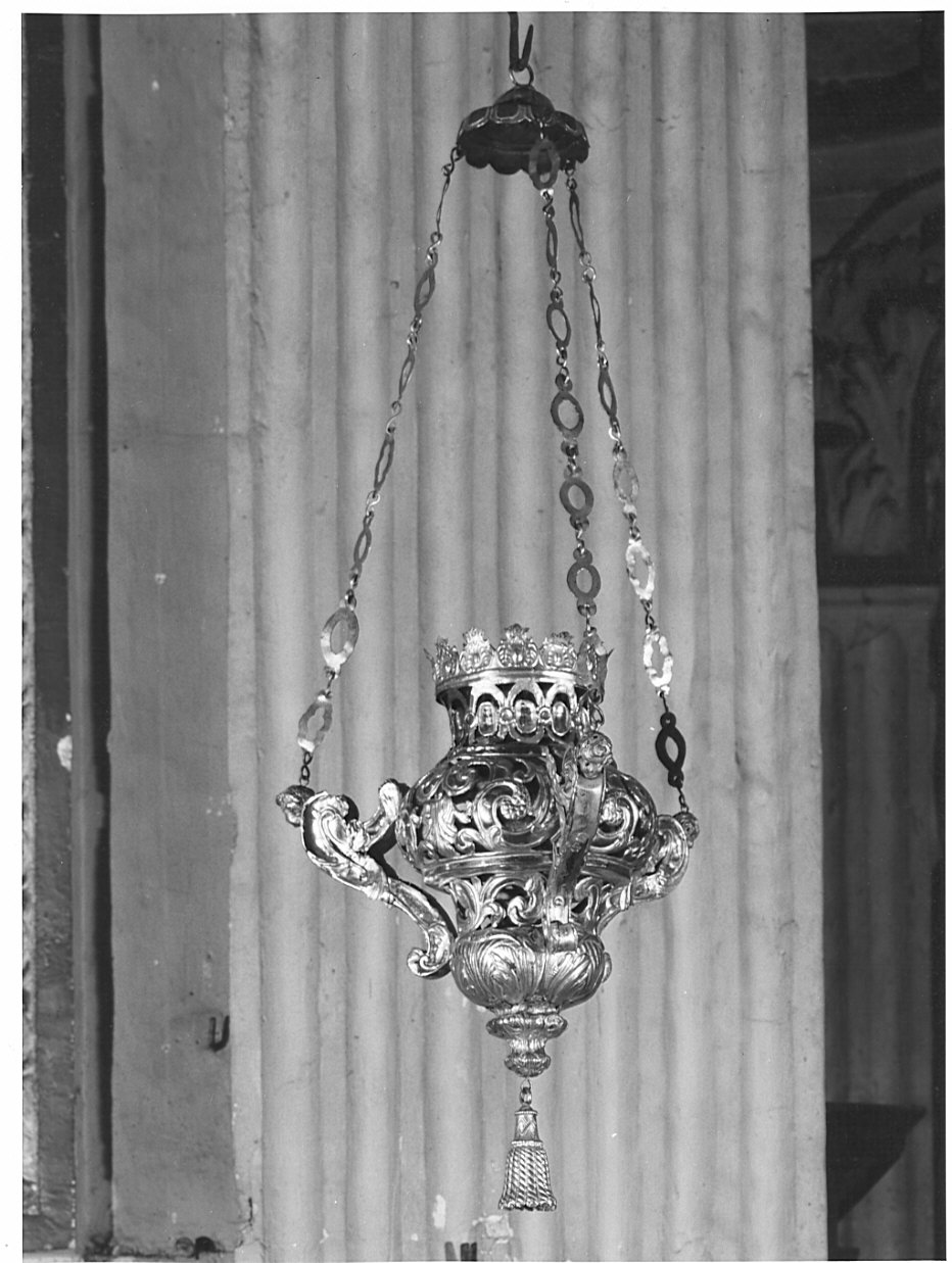 lampada pensile, coppia - bottega lombarda (metà sec. XVIII)