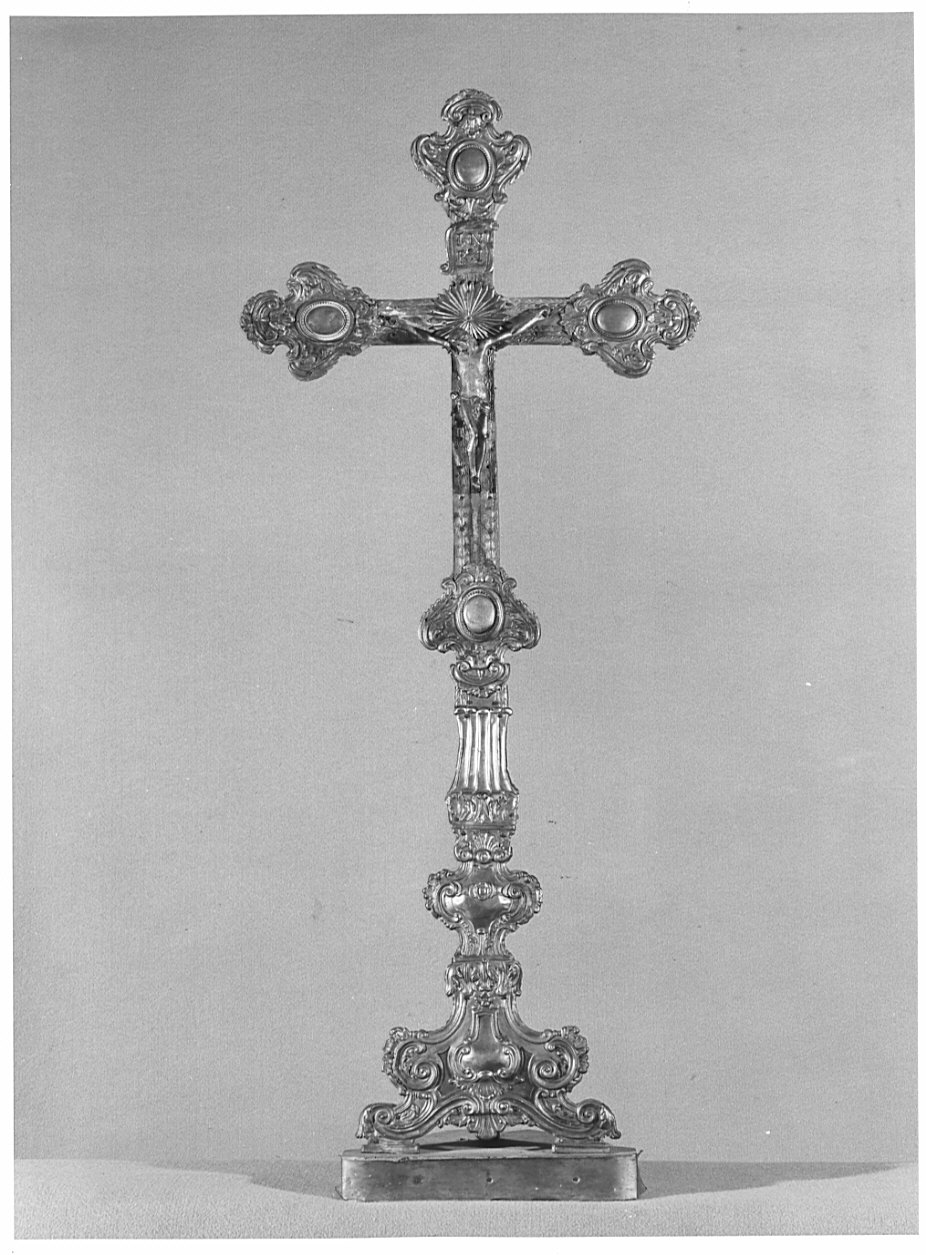 croce d'altare, opera isolata - bottega lombarda (sec. XIX)