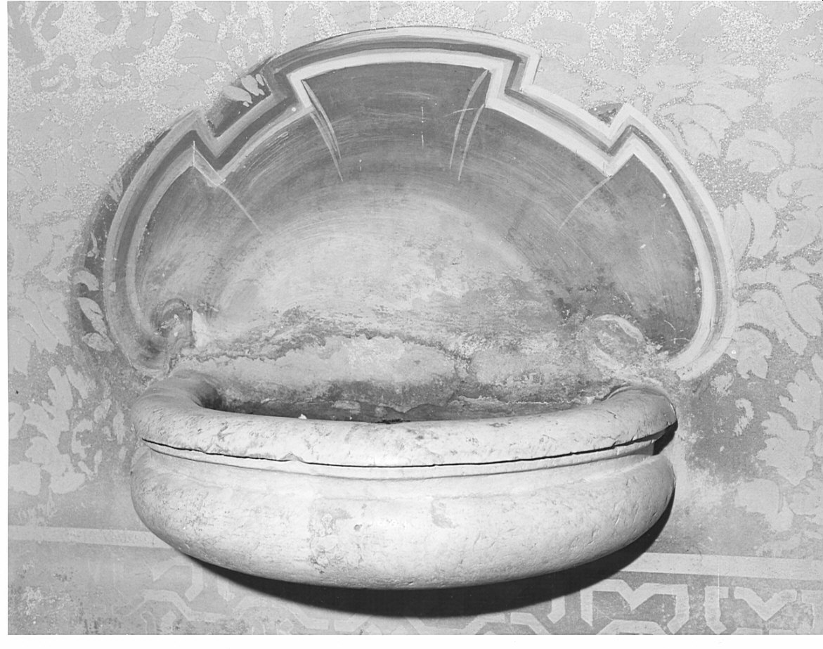 acquasantiera da parete, opera isolata - bottega lombarda (sec. XIX)