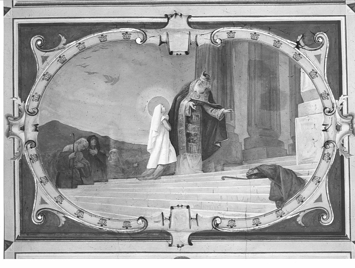 presentazione di Maria Vergine al tempio (dipinto, opera isolata) di Loverini Ponziano (sec. XIX)