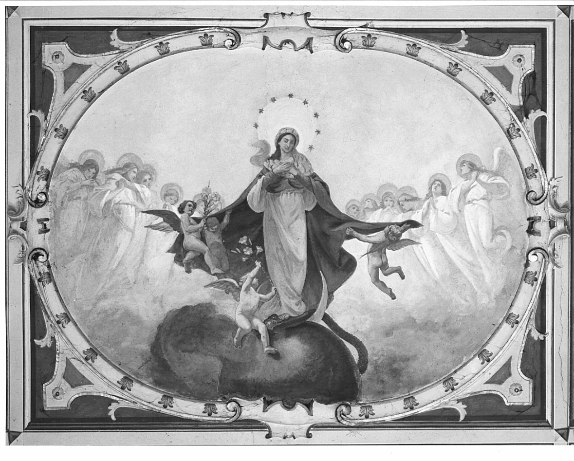 Immacolata Concezione (dipinto, opera isolata) di Loverini Ponziano (sec. XIX)