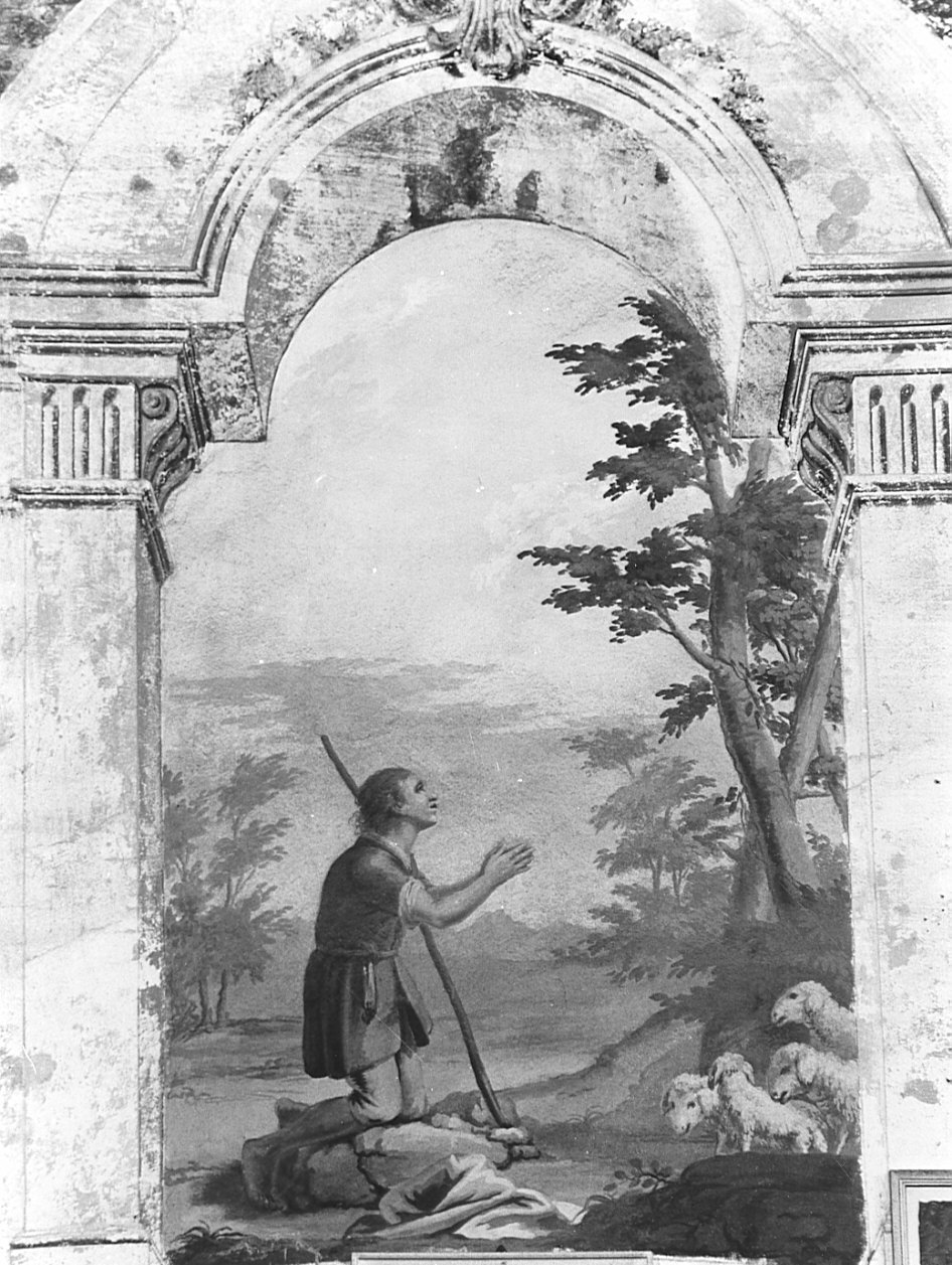 San patrizio fanciullo in preghiera (dipinto, elemento d'insieme) - ambito lombardo (metà sec. XVIII, sec. XVIII)
