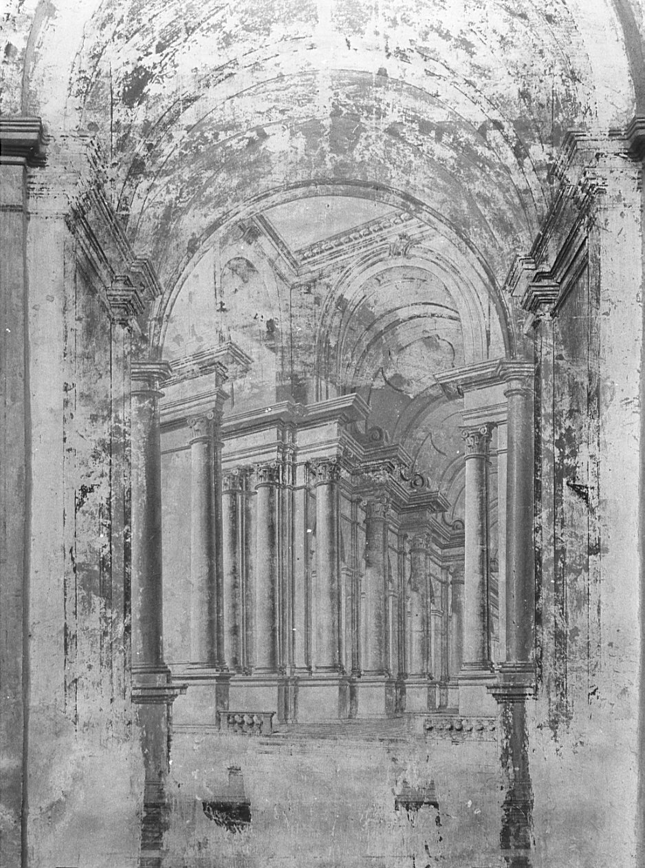 quadratura architettonica (dipinto, elemento d'insieme) - ambito lombardo (metà sec. XVIII)