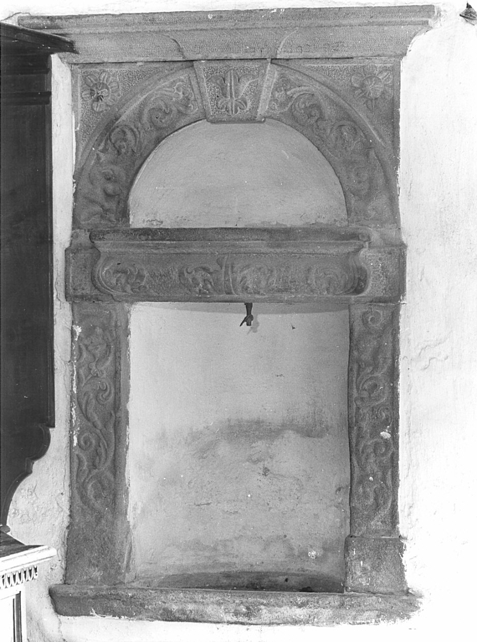 lavabo da sacrestia, opera isolata - bottega lombarda (sec. XVII)