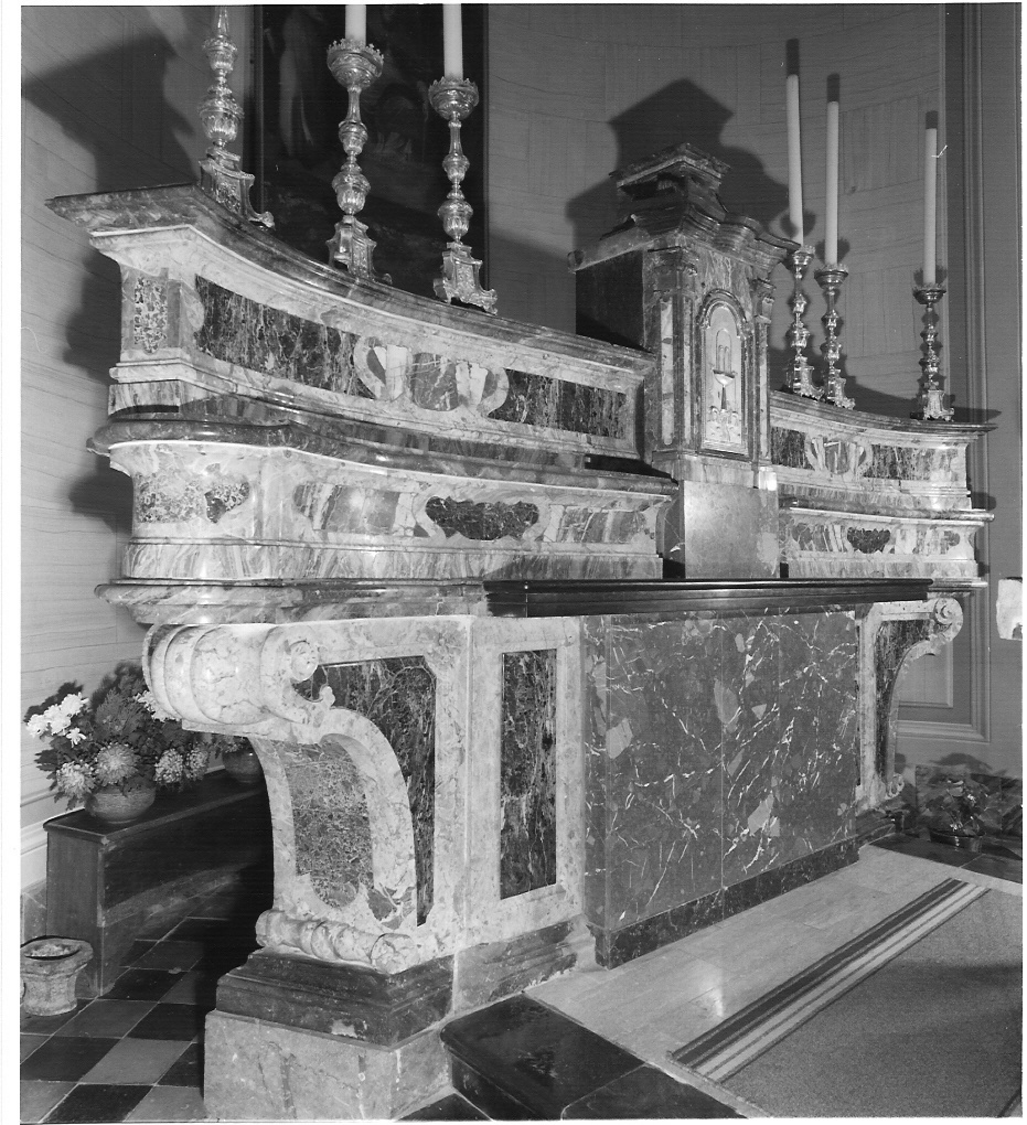 altare maggiore, complesso decorativo - bottega lombarda (sec. XVIII)