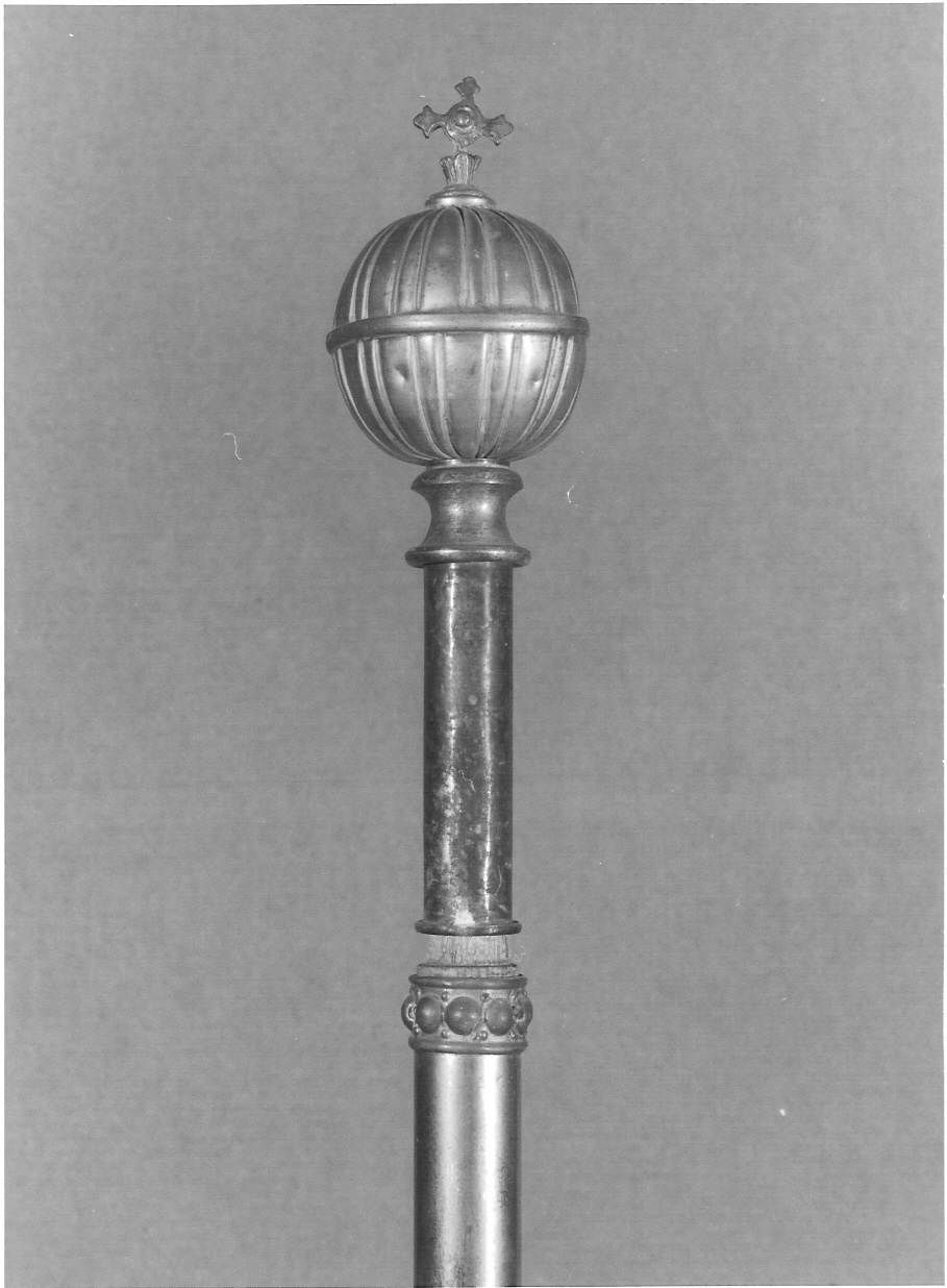 mazza processionale, opera isolata - bottega lombarda (sec. XIX)