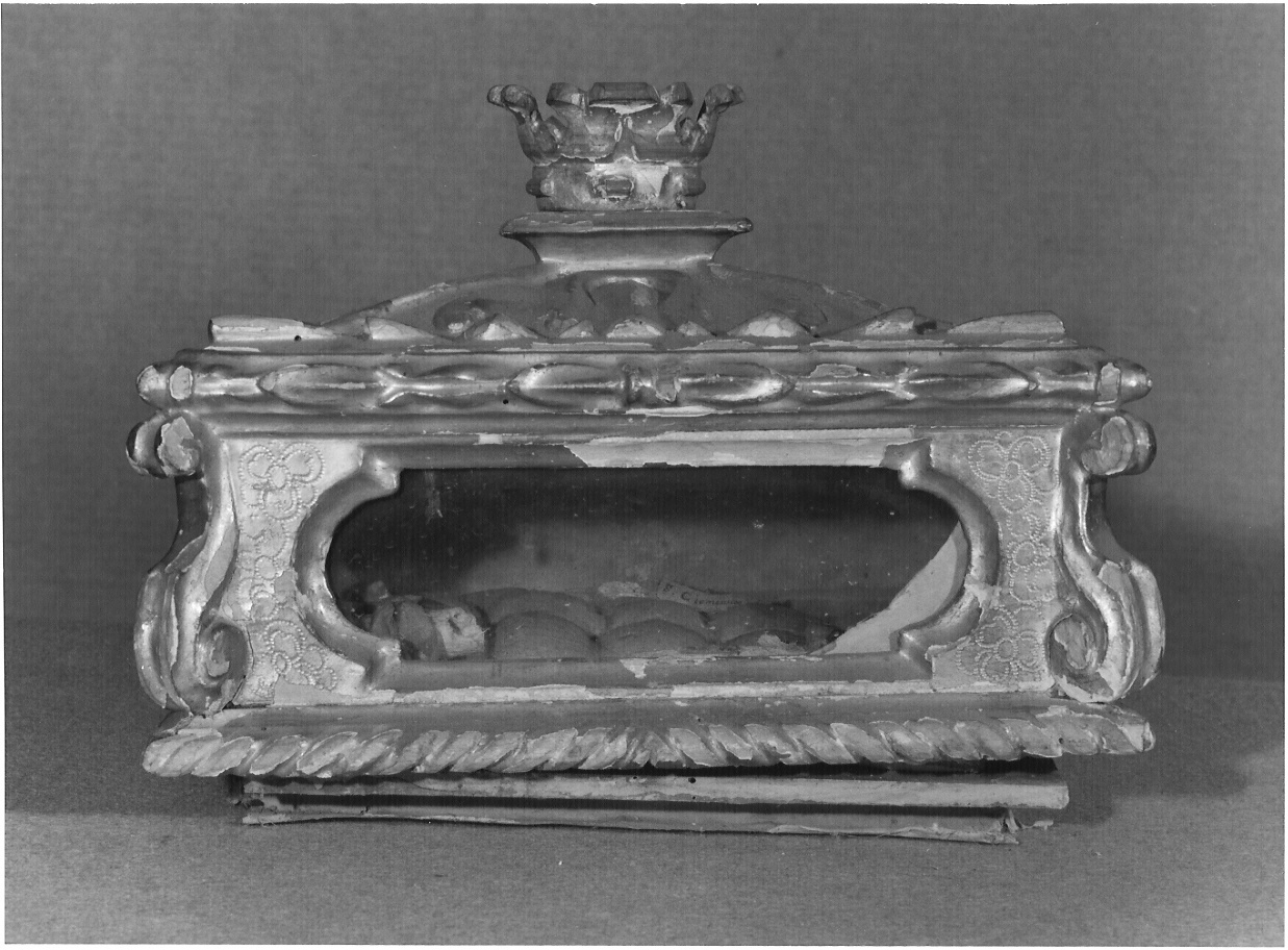 reliquiario a teca - a urna, serie - bottega lombarda (sec. XVII)