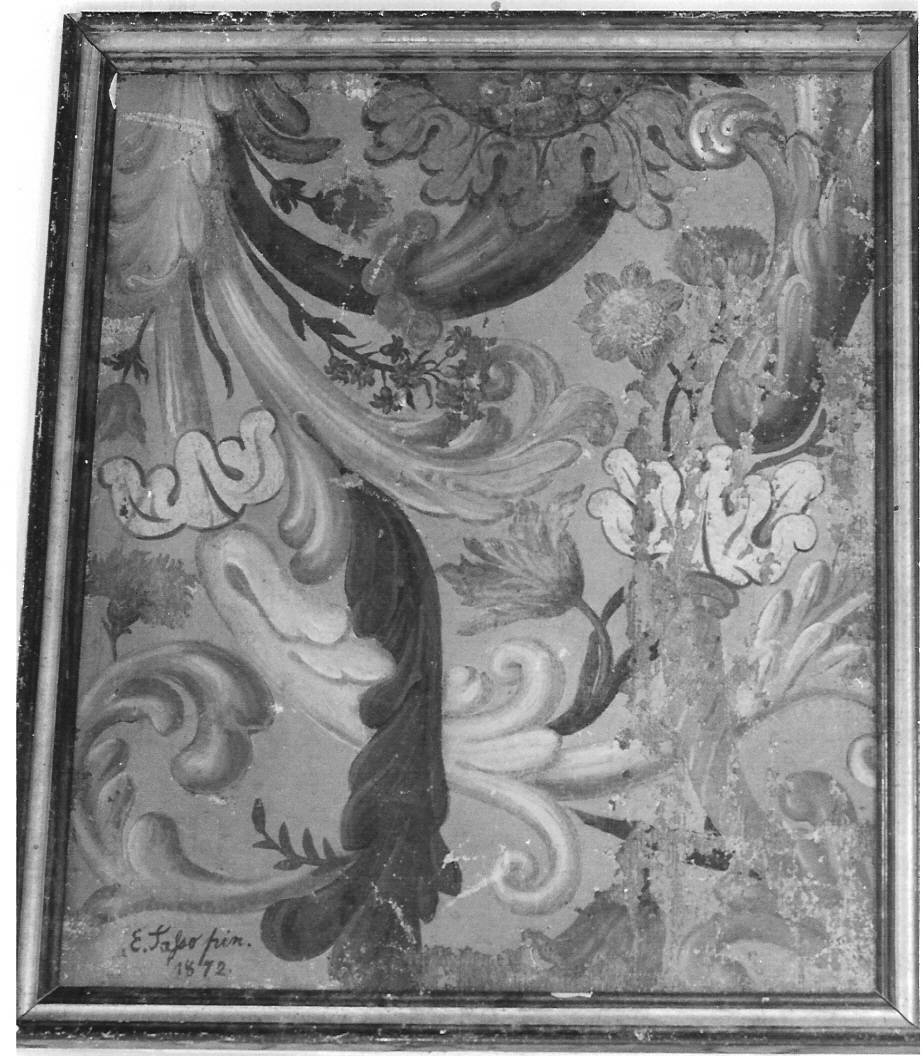 motivi decorativi vegetali (dipinto, coppia) di Tasso Eugenio (sec. XIX)